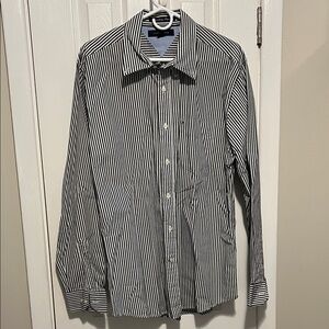 Tommy Hilfiger Black and White Striped Shirt